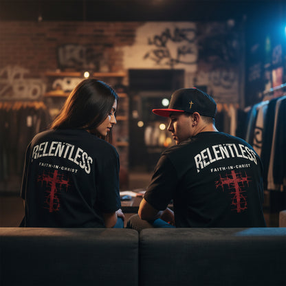 Relentless Faith In Christ Tee – Premium Streetwear T-Shirt