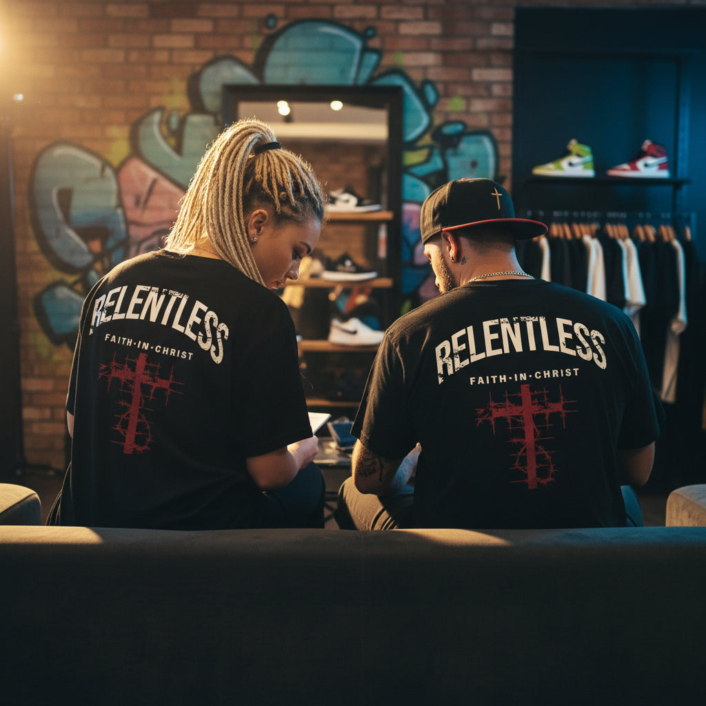 Relentless Faith In Christ Tee – Premium Streetwear T-Shirt