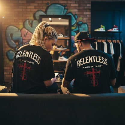 Relentless Faith In Christ Tee – Premium Streetwear T-Shirt