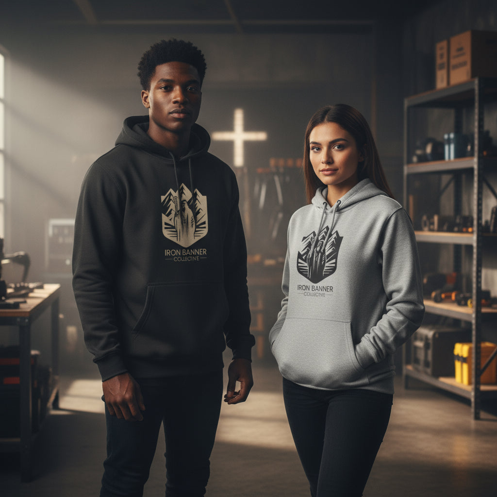 Iron Banner Collective™ Official Logo Hoodie – Lane Seven LS14001 Premium Streetwear